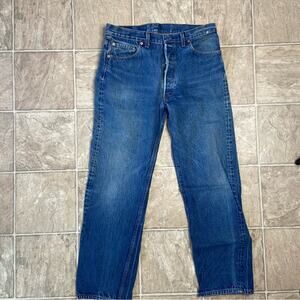 Vintage Levi's 501 Blue Straight Jeans Timeless Style